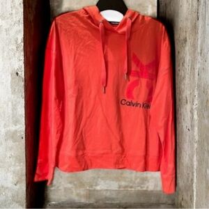 NWT Calvin Klein Performance Logo Cotton Gym Hoodie